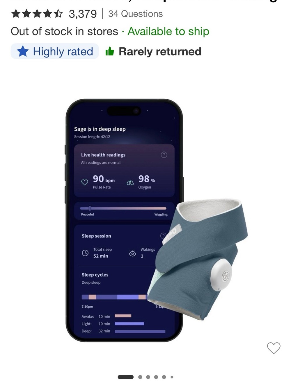 Kids Wearable owlet — Slate Blue